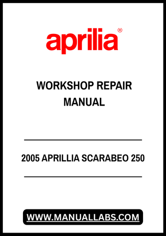 Unlock the full potential of your 2005 Aprilia Scarabeo 250 with our comprehensive Workshop Repair Manual in PDF format. This essential guide is designed for both novice and experienced mechanics, providing detailed instructions and diagrams to help you tackle any repair or maintenance task with confidence.