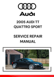 The 2005 Audi TT Quattro Sport Service Repair Manual is a comprehensive technical guide specifically designed to help owners, mechanics, and technicians maintain, diagnose, and repair the 2005 Audi TT Quattro Sport model.