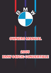 2005 BMW 645CIC CONVERTIBLE OWNERS MANUAL - PDF