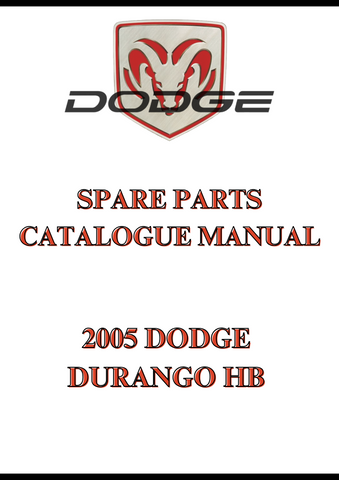 2005 DODGE DURANGO HB SPARE PARTS CATALOGUE MANUAL - PDF
