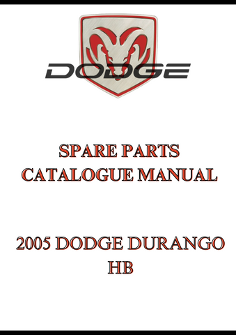 2005 DODGE DURANGO HB SPARE PARTS CATALOGUE MANUAL - PDF