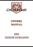 2005 DODGE DURANGO OWNERS MANUAL - PDF