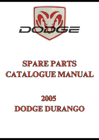 2005 DODGE DURANGO SPARE PARTS CATALOGUE MANUAL - PDF