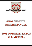 2005 DODGE STRATUS ALL MODELS SHOP SERVICE REPAIR MANUAL - PDF