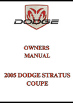 2005 DODGE STRATUS COUPE OWNERS MANUAL - PDF