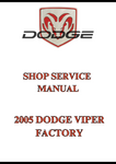 2005 DODGE VIPER FACTORY SHOP SERVICE MANUAL - PDF