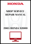 2005 HONDA S2000 SHOP SERVICE REPAIR MANUAL - PDF 