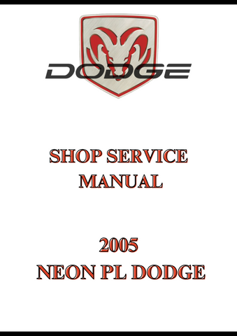 2005 NEON PL DODGE SHOP SERVICE MANUAL - PDF