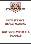 2005 ODGE VIPER ALL MODELS SHOP SERVICE REPAIR MANUAL - PDF