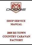 2005 RS TOWN COUNTRY CARAVAN FACTORY SHOP SERVICE MANUAL - PDF