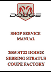 2005 ST22 DODGE SEBRING STRATUS COUPE FACTORY SHOP SERVICE MANUAL - PDF
