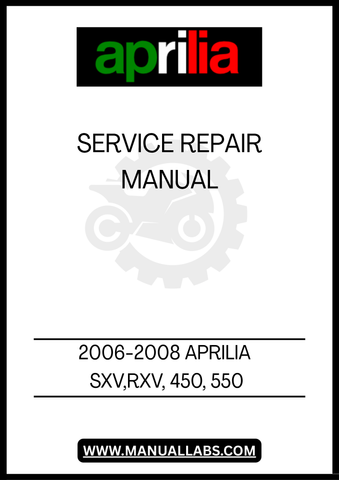 UNLOCK THE FULL POTENTIAL OF YOUR 2006-2008 APRILIA SXV AND RXV 450/550 WITH OUR COMPREHENSIVE SERVICE REPAIR MANUAL IN PDF FORMAT. THIS ESSENTIAL GUIDE IS DESIGNED TO PROVIDE YOU WITH DETAILED INSTRUCTIONS AND INSIGHTS, ENSURING THAT YOU CAN PERFORM MAINTENANCE AND REPAIRS WITH CONFIDENCE. 