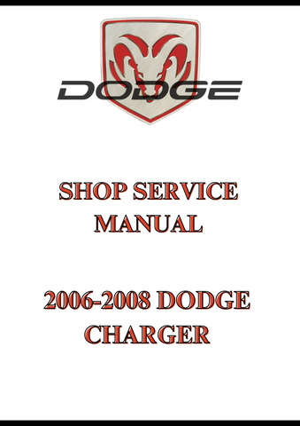 2006-2008 DODGE CHARGER SHOP SERVICE MANUAL - PDF