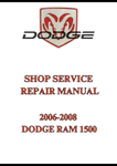 2006-2008 DODGE RAM 1500 SHOP SERVICE REPAIR MANUAL - PDF