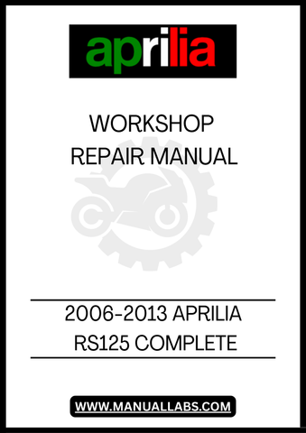 UNLOCK THE FULL POTENTIAL OF YOUR 2006-2013 APRILIA RS125 WITH OUR COMPREHENSIVE COMPLETE WORKSHOP REPAIR MANUAL IN PDF FORMAT. THIS ESSENTIAL GUIDE IS DESIGNED FOR BOTH NOVICE AND EXPERIENCED MECHANICS, PROVIDING DETAILED INSTRUCTIONS AND ILLUSTRATIONS TO HELP YOU TACKLE ANY REPAIR OR MAINTENANCE TASK WITH CONFIDENCE.