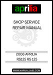 DON'T LET MINOR ISSUES TURN INTO MAJOR PROBLEMS. INVEST IN THE 2006 APRILIA RS125 SERVICE &amp; REPAIR MANUAL TODAY AND KEEP YOUR BIKE RUNNING SMOOTHLY FOR YEARS TO COME. WITH THIS INVALUABLE RESOURCE AT YOUR FINGERTIPS, YOU'LL SAVE TIME AND MONEY WHILE ENJOYING THE RIDE YOU LOVE.