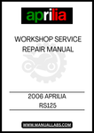 UNLOCK THE FULL POTENTIAL OF YOUR 2006 APRILIA RS125 WITH OUR COMPREHENSIVE WORKSHOP SERVICE REPAIR MANUAL IN PDF FORMAT. THIS ESSENTIAL GUIDE IS DESIGNED FOR BOTH NOVICE AND EXPERIENCED MECHANICS, PROVIDING DETAILED INSTRUCTIONS AND DIAGRAMS TO HELP YOU TACKLE ANY REPAIR OR MAINTENANCE TASK WITH CONFIDENCE