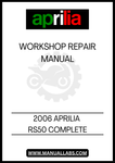 UNLOCK THE FULL POTENTIAL OF YOUR 2006 APRILIA RS50 WITH OUR COMPREHENSIVE COMPLETE WORKSHOP REPAIR MANUAL IN PDF FORMAT. THIS ESSENTIAL GUIDE IS DESIGNED FOR BOTH NOVICE AND EXPERIENCED MECHANICS, PROVIDING DETAILED INSTRUCTIONS AND ILLUSTRATIONS TO HELP YOU TACKLE ANY REPAIR OR MAINTENANCE TASK WITH CONFIDENCE.