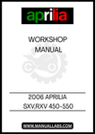 UNLOCK THE FULL POTENTIAL OF YOUR 2006 APRILIA SXV/RXV 450-550 WITH OUR COMPREHENSIVE WORKSHOP MANUAL IN PDF FORMAT. THIS ESSENTIAL GUIDE IS DESIGNED FOR BOTH SEASONED MECHANICS AND DIY ENTHUSIASTS, PROVIDING DETAILED INSTRUCTIONS AND INSIGHTS TO KEEP YOUR MOTORCYCLE RUNNING AT ITS BEST.