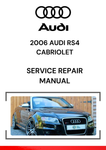 The 2006 Audi RS4 Cabriolet is a high-performance luxury convertible, combining Audi's 4.2L V8 engine, Quattro all-wheel drive, and sport-tuned suspension in a stylish, open-air package.