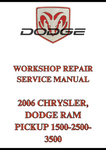 2006 CHRYSLER, DODGE RAM PICKUP 1500-2500-3500 WORKSHOP REPAIR SERVICE MANUAL - PDF