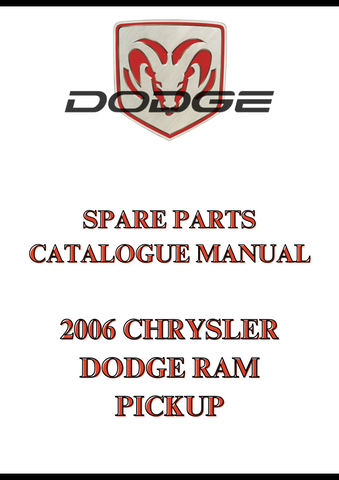 2006 CHRYSLER DODGE RAM PICKUP SPARE PARTS CATALOGUE MANUAL - PDF
