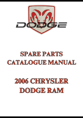 2006 CHRYSLER DODGE RAM SPARE PARTS CATALOGUE MANUAL - PDF