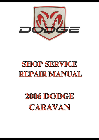 2006 DODGE CARAVAN SHOP SERVICE REPAIR MANUAL - PDF