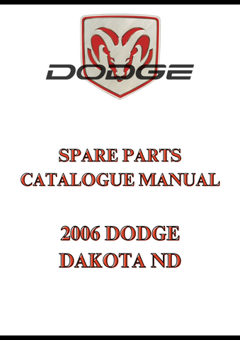 2006 DODGE DAKOTA ND SPARE PARTS CATALOGUE MANUAL - PDF