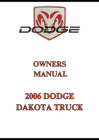 2006 DODGE DAKOTA TRUCK OWNERS MANUAL - PDF