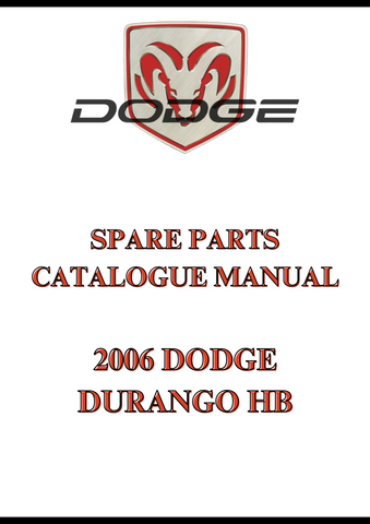2006 DODGE DURANGO HB SPARE PARTS CATALOGUE MANUAL - PDF