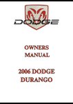 2006 DODGE DURANGO OWNERS MANUAL - PDF