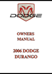 2006 DODGE DURANGO OWNERS MANUAL - PDF