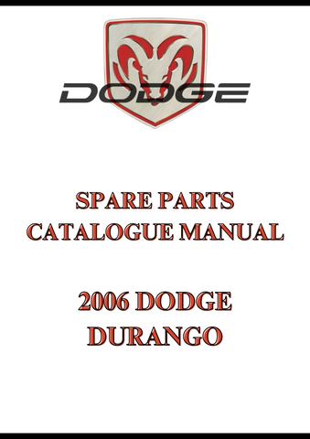 2006 DODGE DURANGO SPARE PARTS CATALOGUE MANUAL - PDF