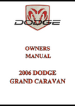 2006 DODGE GRAND CARAVAN OWNERS MANUAL - PDF