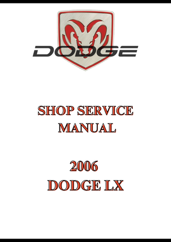 2006 DODGE LX SHOP SERVICE MANUAL - PDF