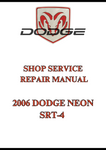 2006 DODGE NEON SRT-4 SHOP SERVICE REPAIR MANUAL - PDF