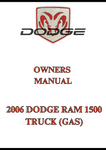 2006 DODGE RAM 1500 TRUCK (GAS) OWNERS MANUAL - PDF