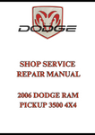 2006 DODGE RAM PICKUP 3500 4X4 SHOP SERVICE REPAIR MANUAL - PDF
