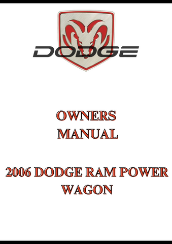 2006 DODGE RAM POWER WAGON OWNERS MANUAL - PDF