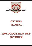 2006 DODGE RAM SRT-10 TRUCK OWNERS MANUAL - PDF