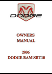 2006 DODGE RAM SRT10 OWNERS MANUAL - PDF