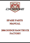 2006 DODGE RAM TRUCK FACTORY SPARE PARTS MANUAL - PSDF