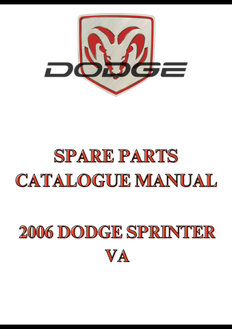 2006 DODGE SPRINTER VA SPARE PARTS CATALOGUE MANUAL - PDF