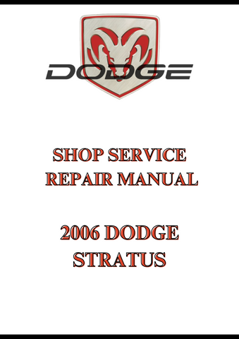 2006 DODGE STRATUS SHOP SERVICE REPAIR MANUAL - PDF