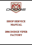 2006 DODGE VIPER FACTORY SHOP SERVICE MANUAL - PDF