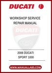 DON'T LET MINOR ISSUES TURN INTO MAJOR PROBLEMS. INVEST IN THE 2006 DUCATI SPORT 1000 WORKSHOP SERVICE REPAIR MANUAL TODAY AND ENSURE YOUR BIKE RUNS SMOOTHLY FOR YEARS TO 