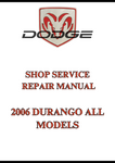 2006 DURANGO ALL MODELS SHOP SERVICE REPAIR MANUAL - PDF