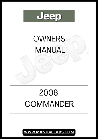 DISCOVER THE ESSENTIAL GUIDE FOR YOUR 2006 JEEP COMMANDER WITH THIS COMPREHENSIVE OWNER'S MANUAL. THIS MANUAL IS DESIGNED TO PROVIDE YOU WITH ALL THE INFORMATION YOU NEED TO MAXIMIZE YOUR VEHICLE'S PERFORMANCE AND FEATURES. FROM DETAILED SPECIFICATIONS TO MAINTENANCE TIPS, IT ENSURES YOU HAVE EVERYTHING AT YOUR FINGERTIPS.