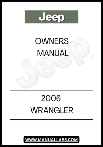 DISCOVER THE ESSENTIAL GUIDE FOR YOUR 2006 JEEP WRANGLER WITH THIS COMPREHENSIVE OWNER'S MANUAL. DESIGNED SPECIFICALLY FOR YOUR VEHICLE, THIS MANUAL PROVIDES DETAILED INFORMATION ON OPERATION, MAINTENANCE, AND SAFETY FEATURES, ENSURING YOU GET THE MOST OUT OF YOUR DRIVING EXPERIENCE.